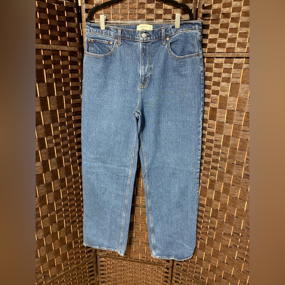 Abercrombie 90s Relaxed Jeans Women 14 Long High Rise Straight